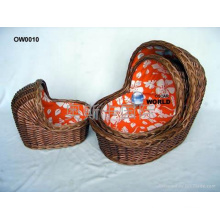 (BC-BA1006) High Quality Handmade Willow Carry & Sleep Baby Basket